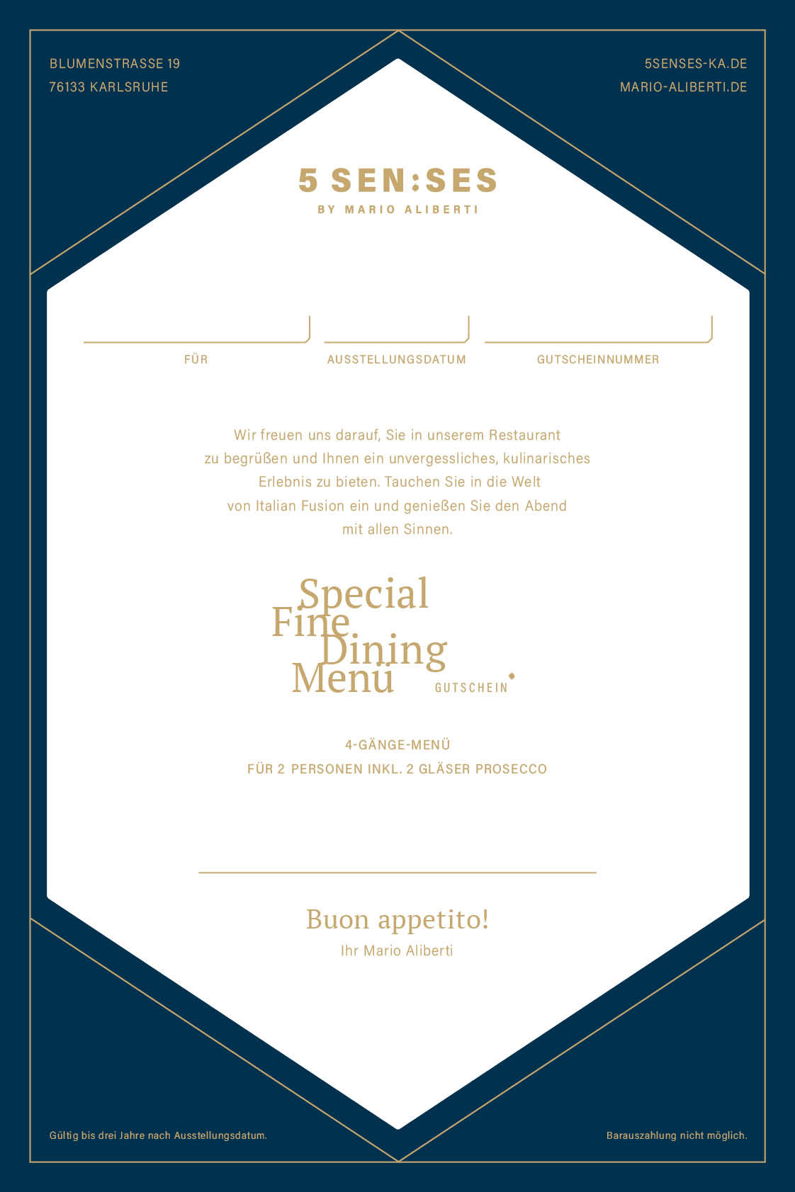 Special Fine Dining Menü – Digital